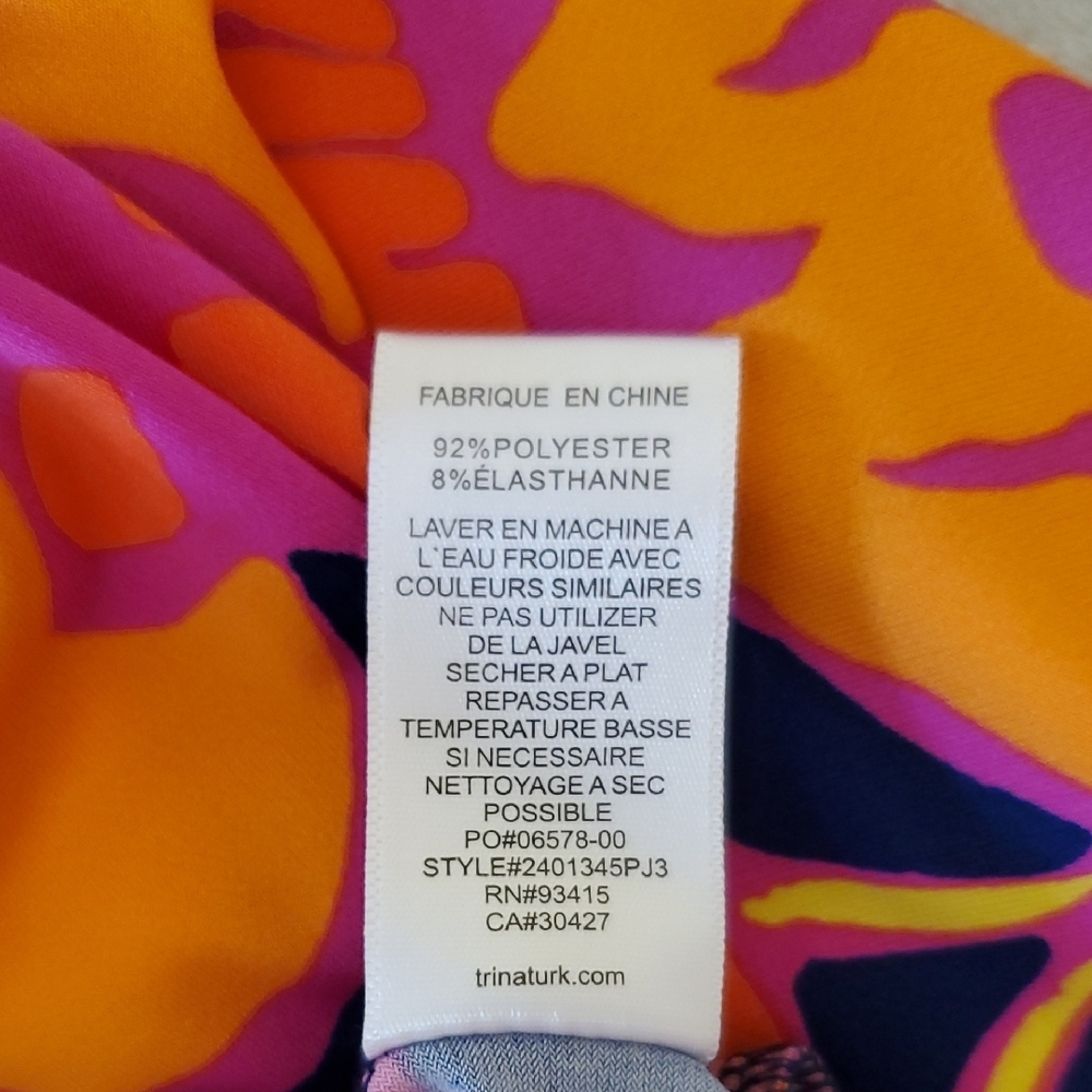EUC Trina Turk Mini Strech Knit Tie Sleeve Dress Size M - Picture 6 of 8